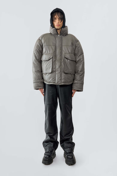 Cliff Leather Puffer