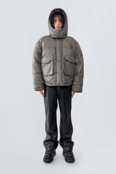 Cliff Leather Puffer