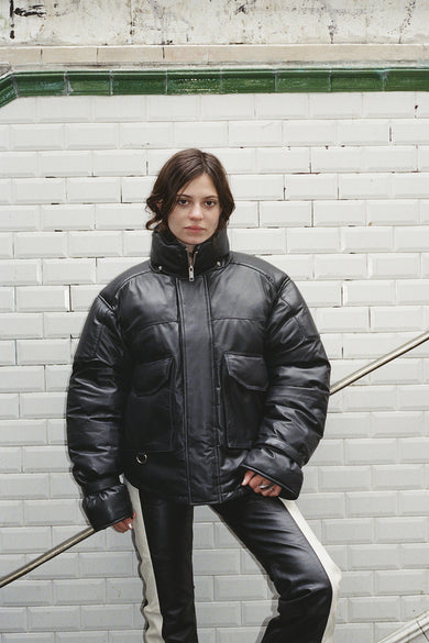 Cliff Leather Puffer