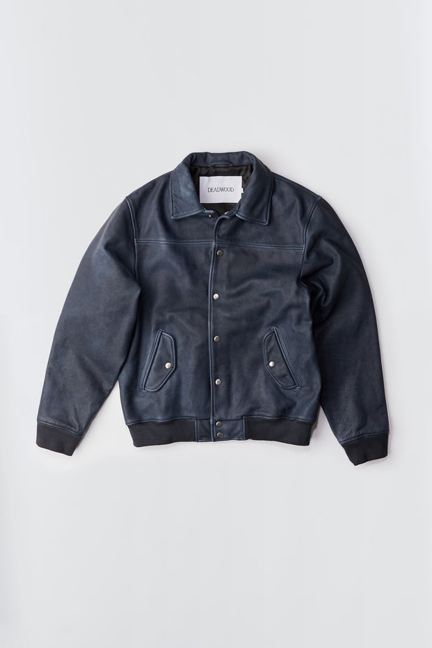 Coach Midnight Blue Leather Jacket | Shop now – Deadwood Studios